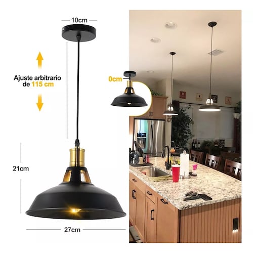 Set Lamparas De Techo Colgantes Vintage 3piezas Luz Colgante Led