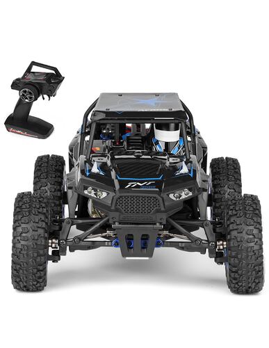 Carro A Control Remoto Carro 4x4 Jeep Buggy Razer Rc Wltech 12428-b - 50 Km/h - 4x4 Color Negro/Azul