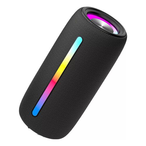 Bocina Bluetooth Portátil Bocina Con Luces Rgb Negro