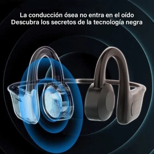 Audífonos Inalámbricos Conducción Ósea Bluetooth Deportivos NEGRO