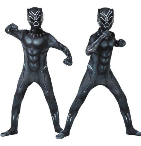 Disfra pantera Negra Niño Cosplay Ropa NEGRO TALLA 120