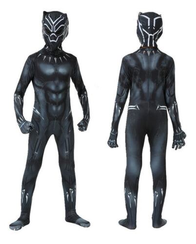 Disfra pantera Negra Niño Cosplay Ropa NEGRO TALLA 120
