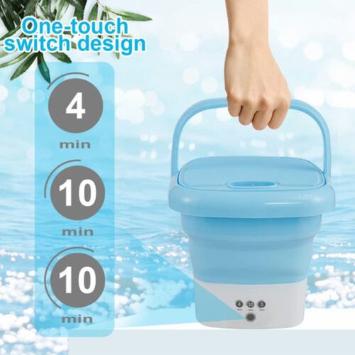 Mini Lavadora Portatil Secadoras Para Ropa Interior Calcetín AZUL