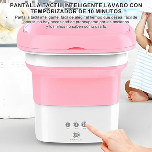 Mini Lavadora Portatil Secadoras Para Ropa Interior Calcetín ROSA