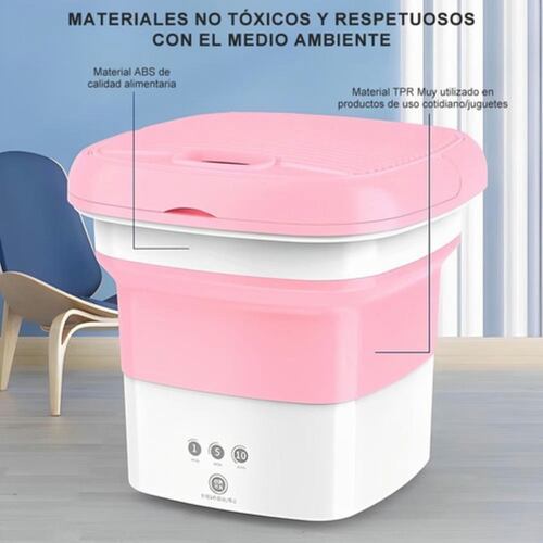 Mini Lavadora Portatil Secadoras Para Ropa Interior Calcetín ROSA