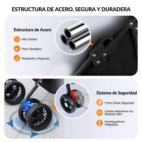 carriola para perro de 10 kg, 3 colores a elegir.