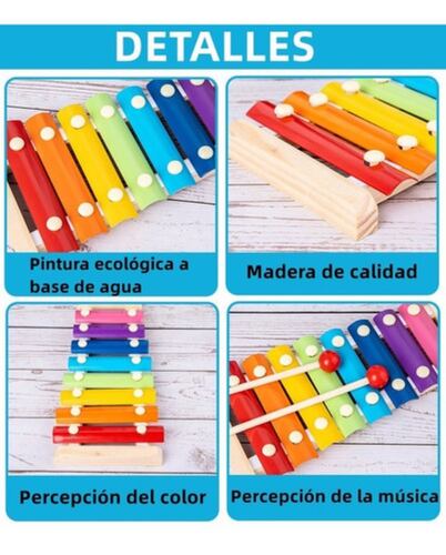 6pc Paquete Bebe Temprana Didáctico Madera Infantil Juguetes MULTICOLOR