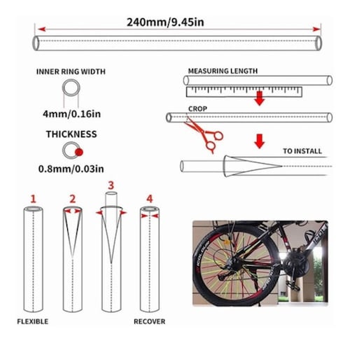 Popotes Para Rayos De Rines De Moto Bicicleta 72pz rojo