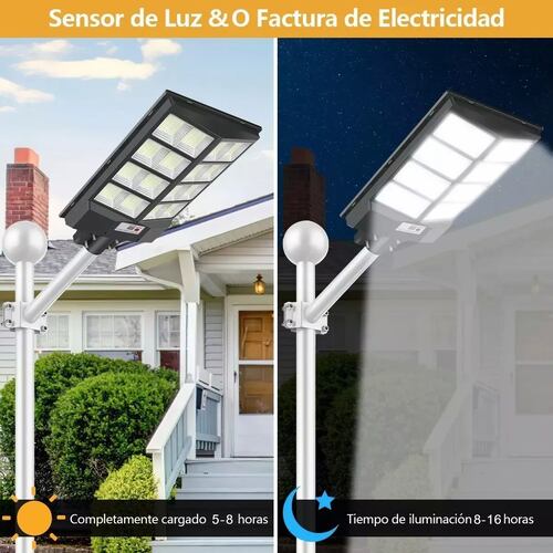 Lámpara Led Exterior 800w Suburbana Solar Alumbrado Público.