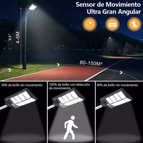 Lámpara Led Exterior 800w Suburbana Solar Alumbrado Público.