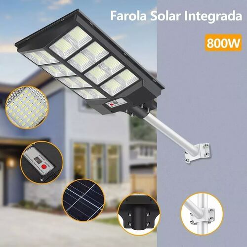 Lámpara Led Exterior 800w Suburbana Solar Alumbrado Público.
