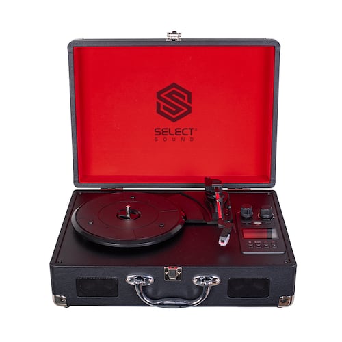Tocadiscos De Vinilo Tornamesa Retro Portátil Bluetooth Recargable Radio Fm Select Sound 