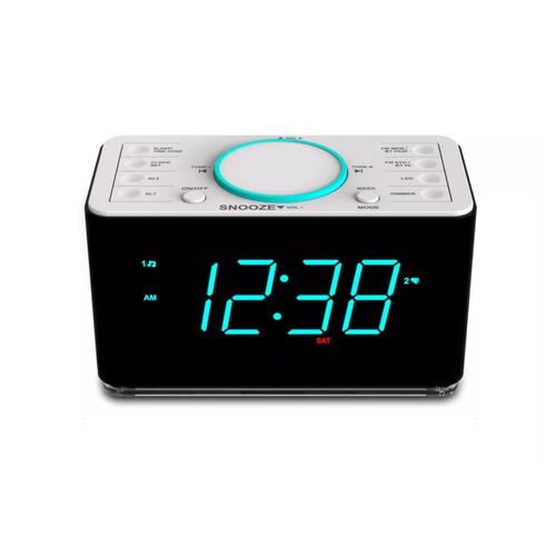 Reloj Despertador Digital Led Con Bocina Bluetooth Y Radio