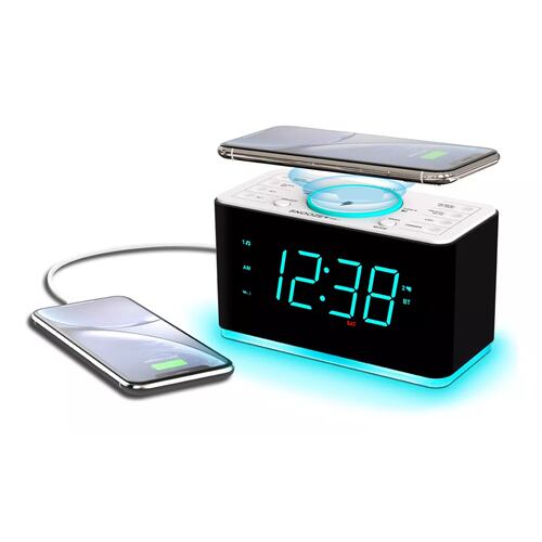 Reloj Despertador Digital Led Con Bocina Bluetooth Y Radio