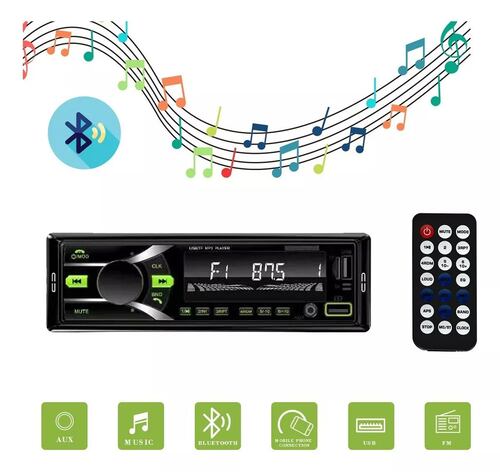 Car Mp3 Player Fm Coche Radio Wireless Audio Central Control.
