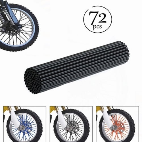 Popotes Para Rayos De Rines De Moto Bicicleta 72pz negro