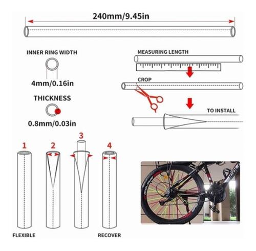 Popotes Para Rayos De Rines De Moto Bicicleta 72pz negro