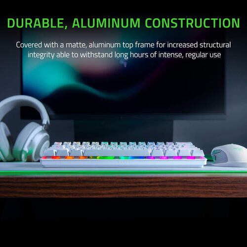 Teclado Razer Huntsman Mini 60% inglés Blanco Reacondicionado Tipo A