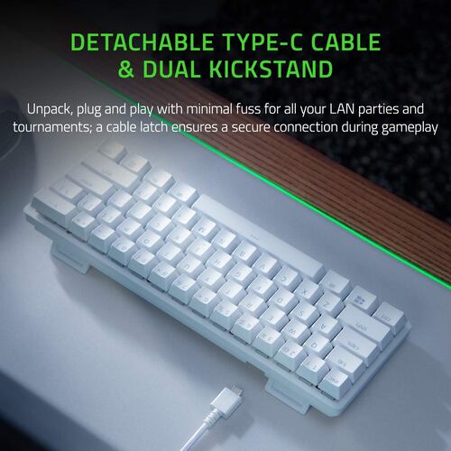 Teclado Razer Huntsman Mini 60% inglés Blanco Reacondicionado Tipo A