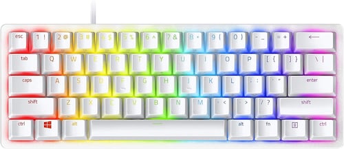 Teclado Razer Huntsman Mini 60% inglés Blanco Reacondicionado Tipo A