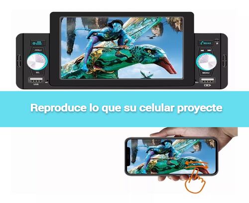 Auto Estéreo Pantalla 1 Din Carplay Y Android Auto + Camara.