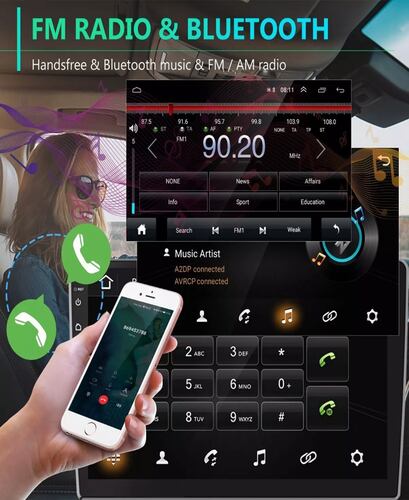 10 PuLG Auto Estereo Pantalla 2 Din Android 10 Gps + Camara.