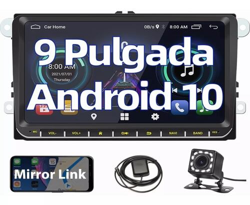 9 PuLG Auto Estéreo Pantalla Android Gps Wifi Camara Para Vw
