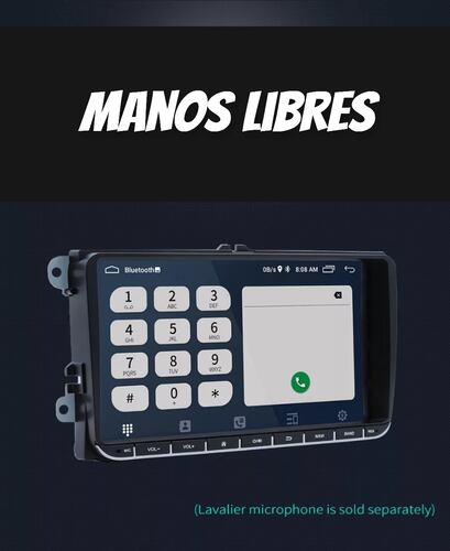 9 PuLG Auto Estéreo Pantalla Android Gps Wifi Camara Para Vw