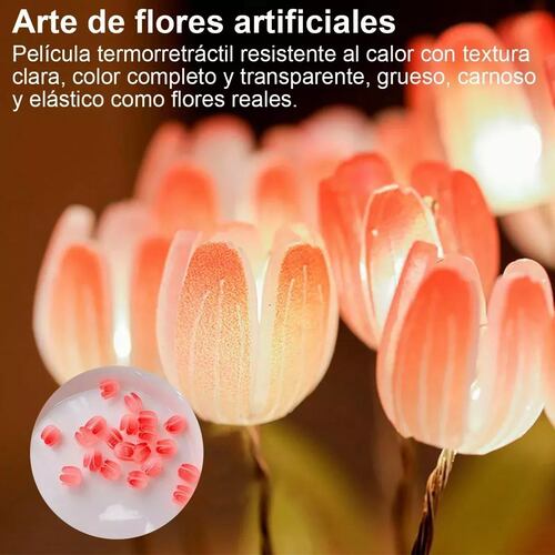 Regalo  Luz Noche Flor Del Tulipán Led Diy Romantica.