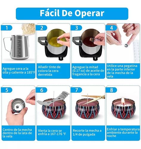 Kit Fabricación Velas Aromáticas Vedd® De Bricolaje Diy.