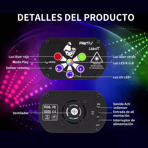 Luminación Led De Escenario,8 X 3w,240 Controles De Patrones