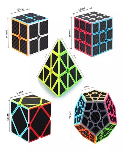 Paquete 5 Cubos Cobra 2x2 3x3 Megaminx Pyraminx Y Skewb.