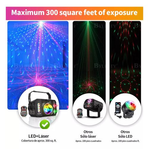 Proyector Laser Dj Luz Fiesta Escenario Rgbw Estroboscopicas