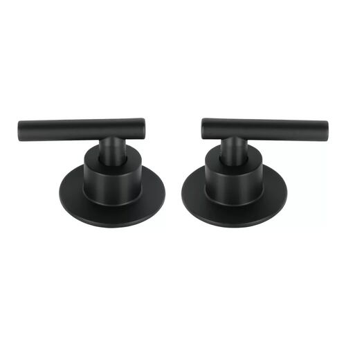 Juego De 2 Manerales Para Regadera, Palanca, Negro