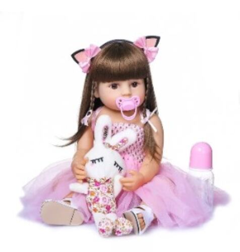 Bebé Reborn Muñeca Silicona De Cuerpo Completo Juguete 55cm.