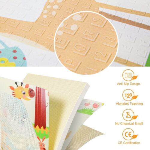 Tapete Infantil Plegable Con Doble Diseño Mide 200 cm x 180 cm, Mezcla de Colores