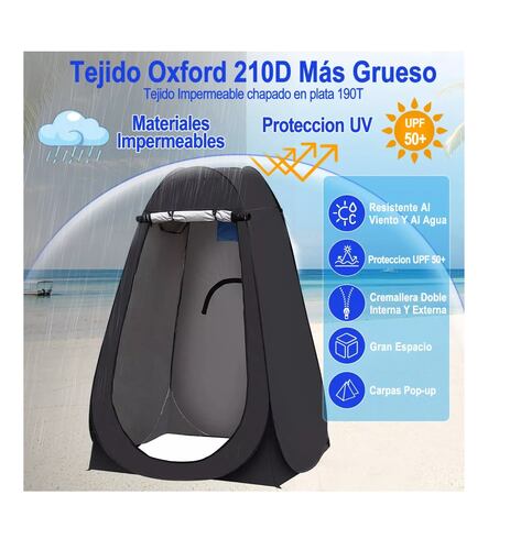 Tienda De Campaña Pop Up Portátil Con Luz Y Bolsa De Ducha