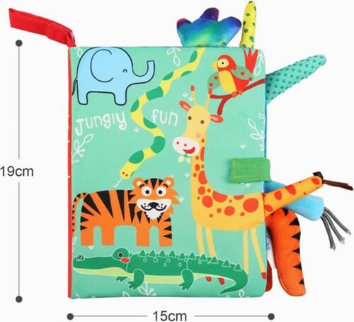 Libro Tela Temprana Educativo De Bebés 2 Pcs Impermeable Suave, Multicolor