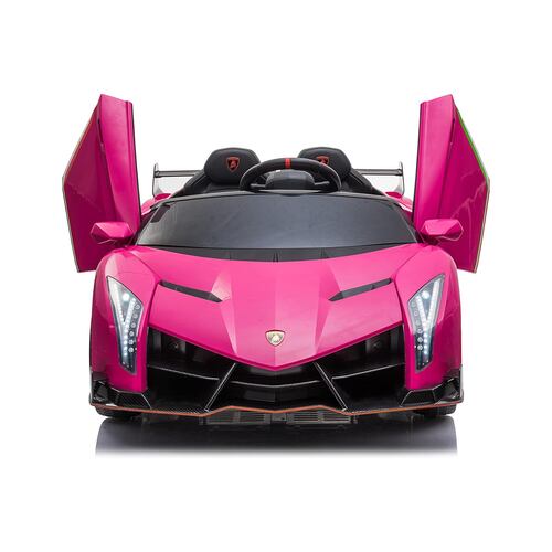 Carro Montable Electrico 12V Lamborghini Veneno XMX615B Rosa