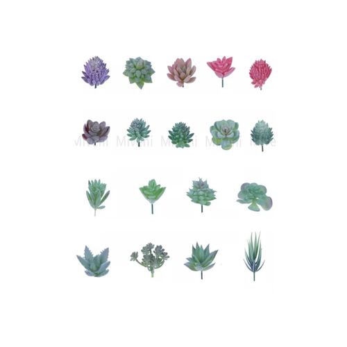 Plantas Suculentas Artificiales Paquete De 18 Plantas Falsas verde