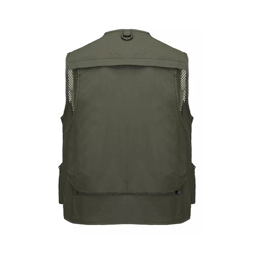 Chaleco De Fotografía De Pesca Verano Multibolsillos Secado Army Green L