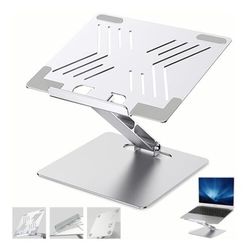 Base Soporte Para Laptop Aluminio Pliegue Portátil Gris 