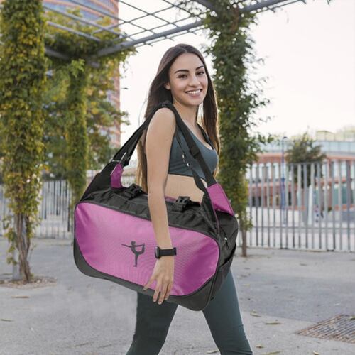 Maleta Deportiva Bolsa De Gym Viaje Mochila Fitness Yoga Bag, Color Púrpura