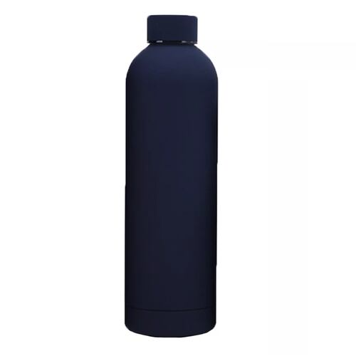 Termo Portátil De Acero Inoxidable 500ml Con Calor/frío Azul Oscuro