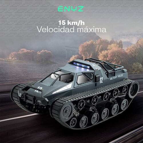 Carro de Control Remoto Tanque Guerra 4X4 RC Camioneta Todo Terreno Militar 15Km h Buggy RC SG 1203  RC con batería adicional.