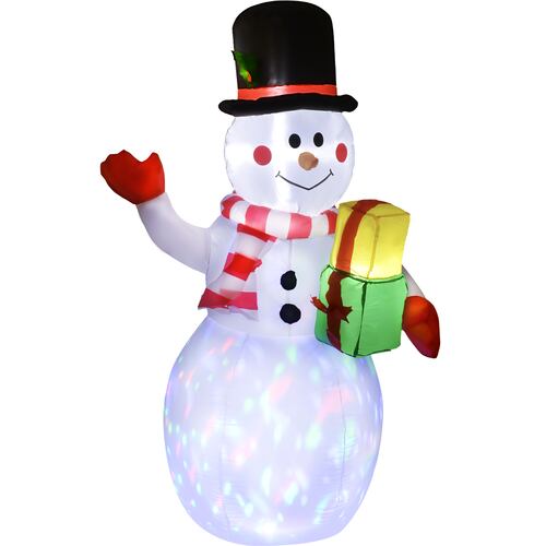 Inflable Navidad Muñeco Nieve 1.5m Decoracion Luz Led 