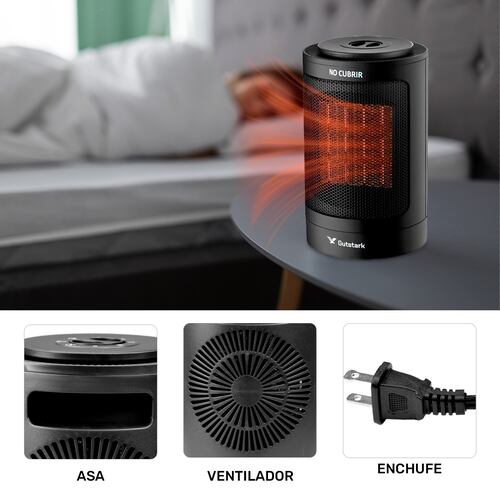 Mini Calentador Calefactor Ventilador Portatil 1500w..