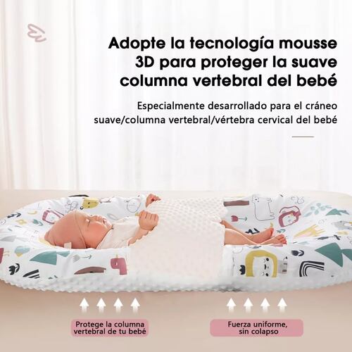 Cuna Colecho Portátil De Látex Natural Para Bebé Doble Vista.