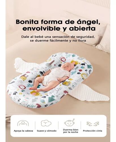 Cuna Colecho Portátil De Látex Natural Para Bebé Doble Vista.