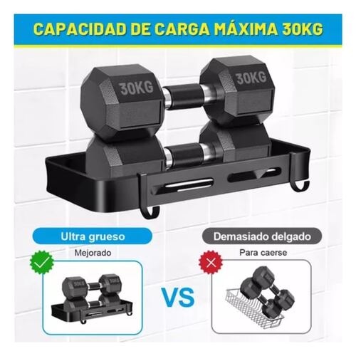 Estante De Ducha Organizador Regadera Repisa Para Baño 3pcs Negro